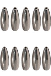 10pcsbag Silver 100 Tungsten Sinker Bullet Casting Fishing Weights Tungsten Jigs Bait Rigs Fishing Flipping Worm Tackle5718935