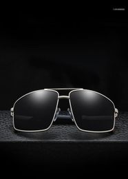 Retro Men039s Polarised Sunglasses Small Frame Metal Glasses Black Grey Outdoor Driving Shadow Uv40019233849