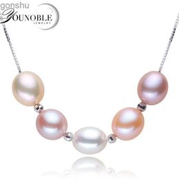 Pendant Necklaces Truly beautiful genuine 925 sterling silver necklace colorful natural pearl necklace girls birthday jewelryWX