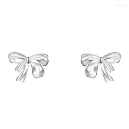 Stud Earrings Fashion Piercing Metal Bowknot Ear Elegant Jewellery Birthday Gift