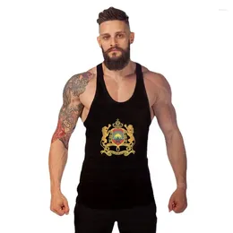 Men's Tank Tops Men Gym T-gym Clothing Man Fashion Plus Size Morocco Coat Of Arm