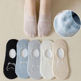 Women Socks Casual Anti-Odour Cotton Sweat Absorption Non-Slip Funny Invisible Japanese Style Women's Cute Boat