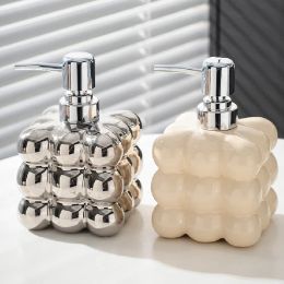 Set 300ML Ceramic Emulsion Bottle Luxury Press Emulsion Bottle Bathroom Accessories Home Bathroom Decoration Modern Soap Dispenser