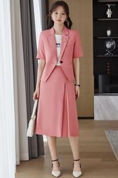 Two Piece Dress Fashionable Professional Womens 2024 Spring And Summer Suits Short Skirt Show Elegance