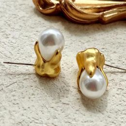 Stud Earrings Women Vintage Teeth Shape Pearl Fashion Personalised Ladies Girls Jewellery Earring Party Accessories
