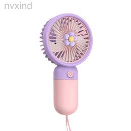 Electric Fans New USB Mini Wind Power Handheld Fan Convenient And Ultra-quiet Fan High Quality Portable Student Office Cute Small Cooling Fans d240429