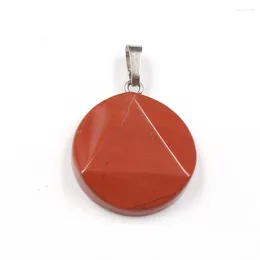 Pendant Necklaces FYSL Silver Plated Geometric Shape Tiger Eye Stone For Gift Rose Pink Quartz Jewellery