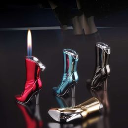 Womens Creative High Heels Open Flame Lighter Cycle Iatable Lighter Wholesale