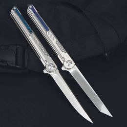 Free Wolf Wholesale Damascus Steel Folding Pocket Knife M390 Folding Knife Knife Edc Aluminium
