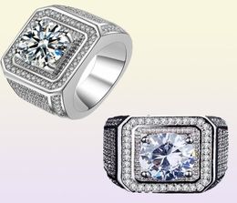 New Hiphip Full Diamond Rings For Mens Women039s Top Quality Fashaion Hip Hop Accessories Crytal Gems 925 Silver Ring Men0392791092