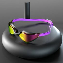 Swimming Glasses HD Waterproof Anti-fog Adult Training Racing Swimming Goggles Professional Comfort Plating Goggles 240411
