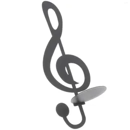 Candle Holders Wall Hanging Holder Metal Decor Mount Light Decorate Sconce Creative Music Notes For Stand