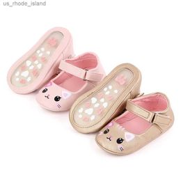 Sandals Baby Shoes Cute Cat Breathable Soft PU Mary Slim Shoes Anti slip Sole Spring/Summer Sandals 0-6-12m Baby Princess D2492L240429