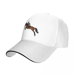 Ball Caps Bay Warmblood Jumper And Rider Baseball Cap Summer Equine Rampaige Outdoor Trucker Hat Breathable Streetwear Logo Snapback