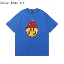 Designer Drawdrew T-shirt Smiling Face Pure Cotton Printed T-shirt Loose Sports Short Sleeve Men's and Women's Street Draw Cute Fashion T Shirt 1768