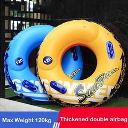 Sand Play Water Fun ROOXIN Thickened Swim Ring Tube Inflatable Toy Swimming Ring For Kids Adult Float Swimming Circle Pool Sand Water Park Equipment d240429