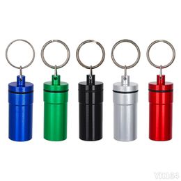 Metal Smoking Bottle Box Portable Chain Herb Tobacco Pill Telescopic Spoon Keychain Dabber Storage Stash Case Pocket Jar Container Snuff Snorter Sniffer DHL