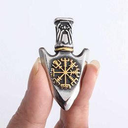 Pendant Necklaces Mens Totem Arrowhead Spearhead Necklace High Quality Fashion Vintage Jewellery Amulet Gift Y240420