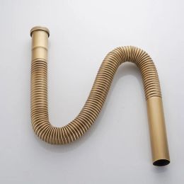 Set Brass Hose Syphon Flexible Sink Drain Bathroom Kitchen Basin Water Tube Pipe DN30 Sink Waste Set Bathtub Accessories