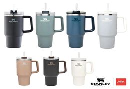 With Logo 40oz Mug Tumbler Cups With Handle Insulated Stainless Steel Tumblers Lids Straw Coffee Termos Cup 02158195801