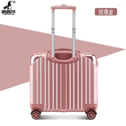 Suitcases Fashionable Horizontal Style 18-inch Color Suitcase Universal Wheel Trolley Boarding Case