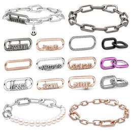 New Hot Fine Jewelry Women Fit Original Me Series Beads Bracelet Diy Charms Plata De Ley 925 Sterling Silver Accessorie3867650