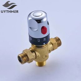 Set Uythner Standard Thermostatic 1/2 Ceramic Cartridge Tap Control Mixing Water Temperature Control Vae Bathroom Accessories