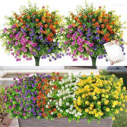 Decorative Flowers 1pcs Artificial UV Resistant Greenery Plants For Garden Kitchen Decor Wedding Home Living Room Decoration Fake