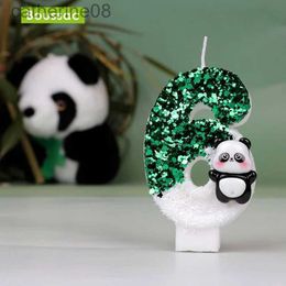 Candles Creative Digital Candles Cute Panda Birthday Cake Party Candle Party Atmosphere Candle Scene Decoration Supplies d240429