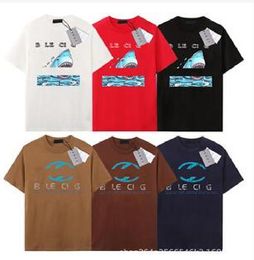 Designer Men's shark t-shirts pure cotton short-sleeved t shirts fashion casual mens womens t-shirt couple letters printed summer tees tops tshirts