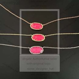 デザイナーのKendrascott Jewelry ElisaシリーズInstagramスタイルシンプルで新鮮なピンク色のロードデンドロンピンクアザレア鎖骨チェーンチェーンネックレス9076