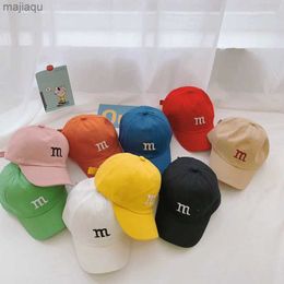 Caps Hats Childrens Baseball Hat Girl Boy Spring Summer Baby Hat chapéu M Carta Letra Bordada Childrens Foot Hatl240429