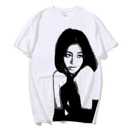 Men's T-Shirts Summer Womens Y2K Top KPOP T-shirt Twice Printed Harajuku Womens Cotton T-shirt Fashion Casual Extra Large T-shirt 2023L2404