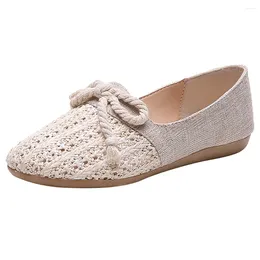 Fitness Shoes Summer Woven Breathable Beach Flat Women's Ladies Fashion Casual Knit Cane Hollow Out Loafers Braided