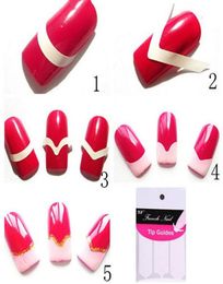 Nail Art Kits 1 Sheet DIY Styling Beauty Tools Nails Guides Tips Sticker 3 Style French Manicure Decals Form Fringe5603515