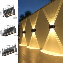Decorations Solar LED Light Outdoor Solar LED Wall Lamp High Brightness Up And Down Luminous Lighting for Outdoor Garden Decoration Sunlight