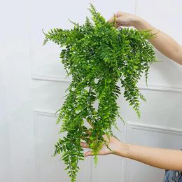 Decorative Flowers Fake Hanging Plant Artificial Fern Vine For Home Wedding Decor Uv Resistant Faux Greenery Indoor Outdoor Use Garden