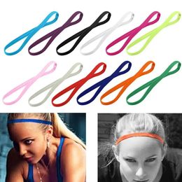 1 PC Women Men Yoga Hair Bands Sports Headband Candy Colour Girls Sport Anti-slip Elastic Rubber Sweatband Football Running 240429