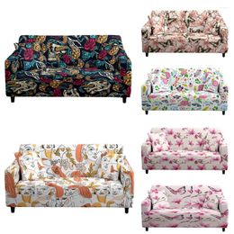 Chair Covers Colorful Pattern Butterfly Elastic Sofa Seat Cover Anti-Dust Corner Shaped Chaise Longue Sofs Slipcover Stretch