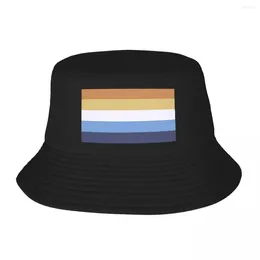 Berets Pastel Aroace Flag Bucket Hats Panama Hat Children Bob Fashion Fisherman Summer Beach Fishing Unisex Caps