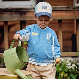 Dave Bella Spring Kids Baseball Cap Solid Letter Childrens Outdoor Blue Caps Girls Boys Sun Hat DB1248182 240429