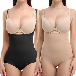 Women's Shapers Women Shapers Body Shapewear Thong Sexy Bodysuit Slimming Underwear Waist Trainer Body Shaper Modeling Strap Corset Y240429