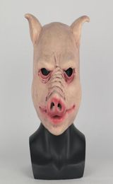 Durable Pig Mask Funny Terror Masquerade Pig Masks Latex Halloween Party Accessory Props8674850