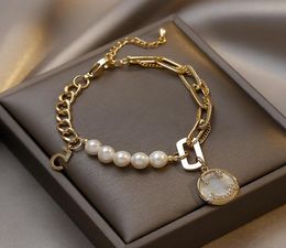 Charm Bracelets Natural Freshwater Pearl Elegant Baroque Pearls Beaded Bracelet For Women Men Elastic Chain Fine Jewelry Wedding G1521203