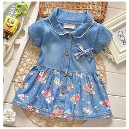 IENENS Kids Baby Girls Cute Dress Clothes Infant Toddler Girl Cotton Childrens Wears Denim Clothing Skirt Dresses 1 2 3 Years 240428