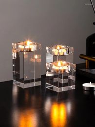 Candle Holders Crystals Simple Decor Candlestick Decoration Glamour Home Centerpieces Trouw Decoratie Nordic BJ50ZT