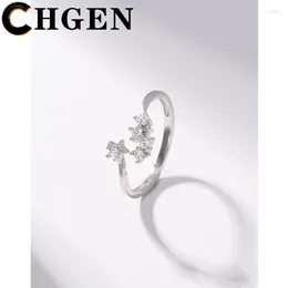 Cluster Rings CHGEN Women's Ring Star S925 Silver Senior Designer Adjustable Elegant Jewellery