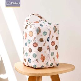 Diaper Bags Elinfant Portable Pods Reusable Waterproof Fashion Prints Wet/Dry Cloth Wet Bag Mommy Storage Travel d240430