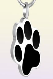 IJD8451 Pet DogCat Paw Print Stainless Steel for Ashes Cremation Urn Pendant Necklace Memorial Keepsake Pendant Jewelry8548207