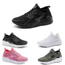 Free Shipping Men Women Running Shoes Lace-Up Breathable Anti-Slip Comfort White Black Pink Green Mens Trainers Sport Sneakers GAI